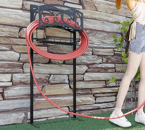 Freestanding Garden Hose Holder - Heavy Duty Metal Stand for 150ft Hose - Outdoor Organizer and Storage Rack - Image 6