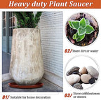 Eccliy 6 Pack Plastic Plant Saucer, Round, 23 Inch, Terracotta - Image 5