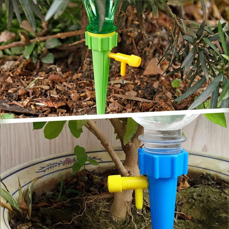6-24pcs Auto Adjustable Drip Spike Water Bottle Irrigation System Self Dripper Automatic Device Indoor Plant(Blue-6Pcs) - Image 5