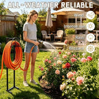 Garden Hose Holder, Heavy Duty Stainless Steel Garden Hose Reel with Triangle Reinforcement, Supports 150 ft Hose, 45-Inch Ergonomic Water Hose Stand for Outside, Black - Image 5