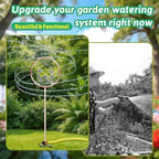 34" Tall Copper-Coated Stainless Steel Garden Sprinkler, 360° Rotating Decorative Ornamental Sprinkler for Lawn, Yard & Landscape Watering (Ladybug) - Image 5