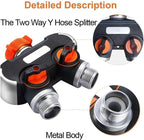 2-Way Garden Hose Connector, Faucet Adapter Attaches 2 Hoses to 1 Spigot, Faucet Connector with Valve, Garden Hose Splitter - Image 6