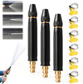 Jet Nozzle Power Washer for Garden Hose, Heavy Duty Adjustable Hose Nozzle, Garden Hose Nozzle High Pressure Powerful Cleaning Spray Evenly, High Pressure Hose Nozzle for Car Washing (B, 3pcs) by Unknown