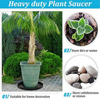 Eccliy 6 Pack Plastic Plant Saucer, Round, 23 Inch, Black - Image 5