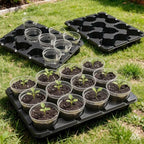 homenote 5 Pack 12 Cell Seed Starter Trays with 60 4 Inch Nursery Pots - Image 4