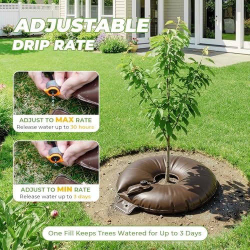 HIRALIY 10 Gallon Slow Release Tree Watering Bags, 4 Pack - Image 2