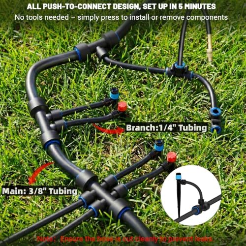 230FT Drip Irrigation Kit with 34 Emitters, 3 Spray Types, Watering System - Image 4