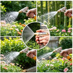 All-Metal Garden Hose Nozzle, Multiple Adjustable Spray Patterns - Image 3