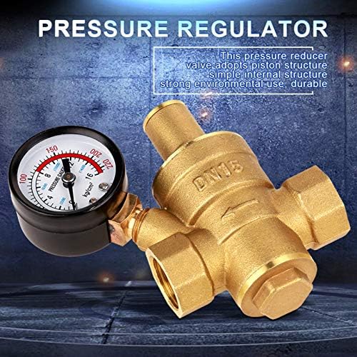 DN15 Brass Pressure Regulator, Water Pressure Reducer, G Thread Water Pressure Regulator Reducer for Tap Water Equipment - Image 2