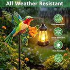 2 Pack Hummingbird Solar Garden lights Outdoor Waterproof, Gifts for Women Mom Grandma Daughter, Stake lights with Solar Lantern, Hanging Solar Lights, Solar Path Light Yard Outside Patio Garden Decor - Image 6