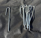 Sandbaggy 100-Pack DRIP TUBING Stakes Landscape Staples | 5 inch Length - 11 Gauge Heavy Duty | Drip Anchors | Landscape Pins | Garden Lawn Nails | Designed to Hold Drip Tubing Up to 1/2" Diameter - Image 6