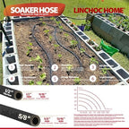 Soaker Hose 50FT 1/2 Inch with Solid Brass Connectors, Flexible & Leakproof for Garden, Lawn & Landscape Care - Image 3