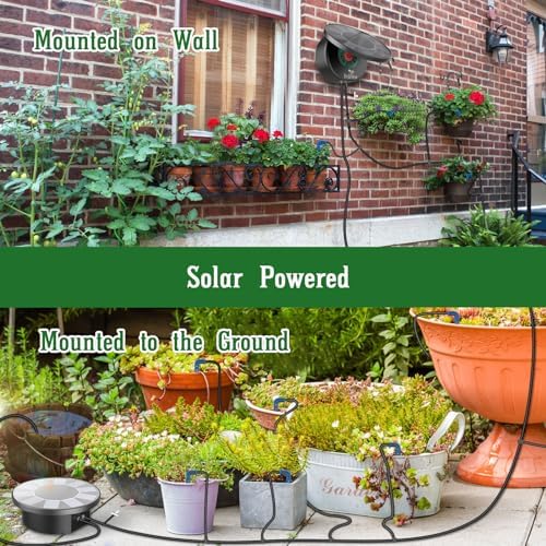 Solar Automatic Drip Irrigation System Kit, DIY Irrigation System for Garden Outdoor/Indoor Gardening System, Plant Watering System Drip Irrigation System, 9 Timing Modes with Anti-Siphon Set - Image 5