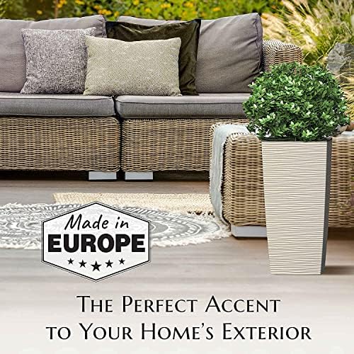 Mueller Janska M-Resin Heavy Duty Tall Planter, Indoor/Outdoor Grande - Image 4