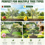 High-Flow Tree Irrigation System, 15FT 12mm Hose & 2Pcs 6.5FT Adjustable Nozzles, for Tree Roots & Canopies Irrigation, Leaf & Fruit Cleaning, Ideal for Fruit Trees & Ornamental Trees - Image 4