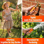 Garden Hose 100 ft x 5/8", Heavy Duty Water Hose, Flexible and Durable, Kink Resistant Lightweight Hybrid Hose, Leakproof Yard Hose with Male to Female Fittings - Image 6