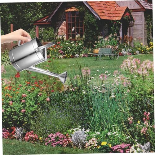 Handcrafted Metal Watering Can for Indoor Plants 1.5L Capacity Ergonomic Handle Sturdy Iron Construction for House Plants and Gardening - Image 5