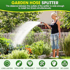 Hose Splitter 3 Way, High Flow Garden Hose Splitter, 3/4” Ght Inlet Brass Heavy Duty Hose Converter, water 3 Way Faucet hose splitter, Long Handle Hose Valve Large Outlet. - Image 7