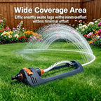 360° Oscillating Lawn Sprinkler, Auto Rotating Garden Watering for Yard, Lawn, Vegetable & Patio(20m) - Image 4
