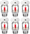 6pc Fire Sprinkler Head 3/4 Inch Pendent Type 155 Degree Quick Response Water Spray Down 68℃ Brass Fire Sprinkler Heads 3/4 NPT Thread for Home Commerical Residential (Pendent Sprinkler by Bestopper