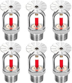 6pc Fire Sprinkler Head 3/4 Inch Pendent Type 155 Degree Quick Response Water Spray Down 68℃ Brass Fire Sprinkler Heads 3/4 NPT Thread for Home Commerical Residential (Pendent Sprinkler by Bestopper