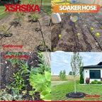 50FT 1/2" Heavy-Duty Soaker Hose with Solid Brass Connectors, Ultra-Flexible Even Water Flow - Image 5