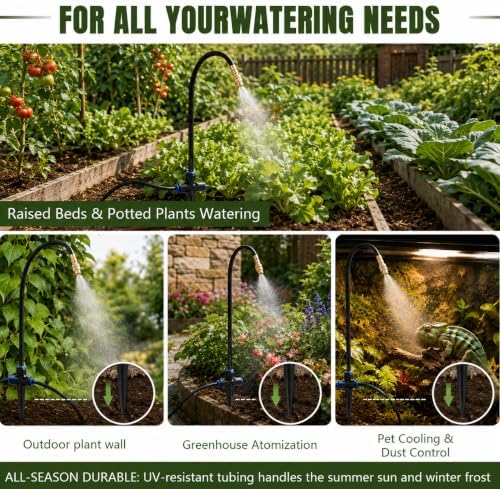 Misting Nozzles 20 Pack, 8" Adjustable Sprayers for 1/4 Tubing - Image 5