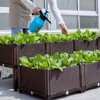 YSUEFIJO Outdoor Raised Garden Bed, Raised Garden Bed Kit Plastic, Planter Box Indoor Rectangular, Planter Raised Beds for Vegetables, for Flowers, Herbs, Fruits - Image 3