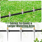 Tioncy 4 Pack Metal Lawn Sprinklers with Adjustable Brass Nozzle, Silver - Image 6