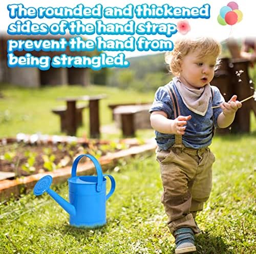 Blue Metal Watering Can, 1.5L for Kids Comfort Handle - Image 2