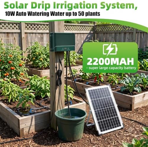 Solar Drip Irrigation System, 10W Auto Watering Kit for 50 Plants - Image 5