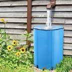 Collapsible Rain Barrel,Portable Water Storage Tank to Collect Rainwater from Gutter,Rainwater Collection System Downspout,Water Storage Tank Catcher Container with Filter Spigot(Blue,100 Gallon) - Image 6