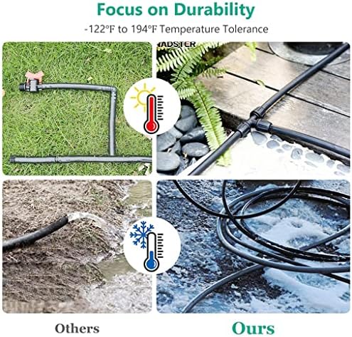 Garden Watering Hose 4/7mm PVC Micro Irrigation Pipe Drip Tubing Sprinkler 1/4'', for Transferring Liquid Lawn Balcony Greenhouse(20m) - Image 5