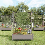 Fancyango Raised Garden Bed with Wheels 61.2" H -Medium Gray - Image 6