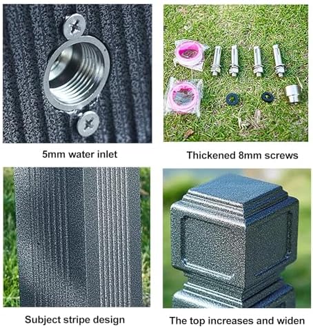 Outdoor Water Column with Faucet, Freestanding Floor Mounted Hydrant Water Tap, Garden Hose Holder with Brass Faucet, Outdoor Water Spigot, Outside Hose Faucet(65cm/26in) - Image 5