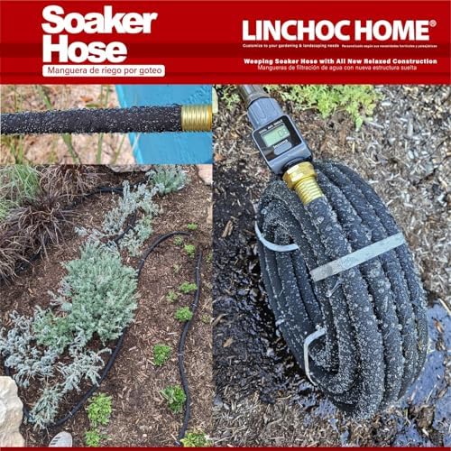 Soaker Hose 100FT 5/8 Inch with Solid Brass Connectors & Garden Stakes Kit, High Capacity Irrigation System for Large Gardens - Image 5