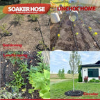 Soaker Hose 100FT 1/2 Inch with Solid Brass Connectors & Garden Stakes Kit, Flexible Leakproof Irrigation System for Garden, Lawn & Landscape - Image 5