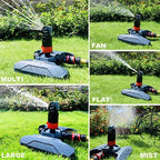 Eden 94124 Multi Pattern Turbo Gear Drive Sprinkler Plus Misting System & Turbo Oscillating Sprinkler for Large Yard and Lawn W/Quick Connector Starter Set 96212 Covers up to 4,499 sq. ft. - Image 4
