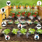 250FT Drip Irrigation System for Garden with 38pcs Adjustable Copper Nozzles & Emitters, Automatic Garden Watering System with 1/2" & 1/4" Tubing for Raised Bed, Yard, Greenhouse, Potted Plants, Lawn - Image 3