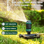 FANHAO Gear Drive Sprinkler with Metal Base, Adjustable Lawn Sprinkler - Image 2