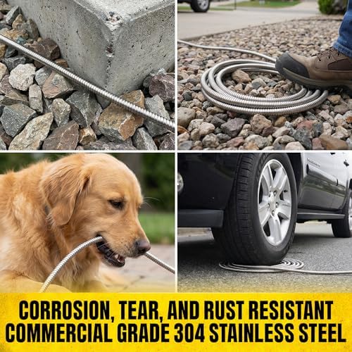 BIONIC STEEL 50 Ft Metal Garden Hose with Sprayer Nozzle - Image 6