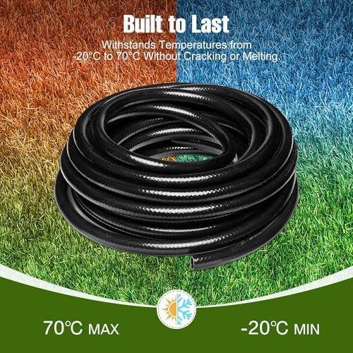 100FT 1/2 Inch Drip Irrigation Tubing with 10 Pack 1/2" to 1/4" Drip Irrigation Fittings, Drip Line Hose & Push-to-Fit 3-Way | 4-Way | 6-Way Splitter Connectors, for Drip Irrigation System - Image 3