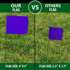 Purple Marking Flags 1000 Pack - 4x5x15 Inch Purple Flags for Outside - Markers For Lawn, Irrigation, Landscaping, Survey & Sprinkler Head Marking - Image 5