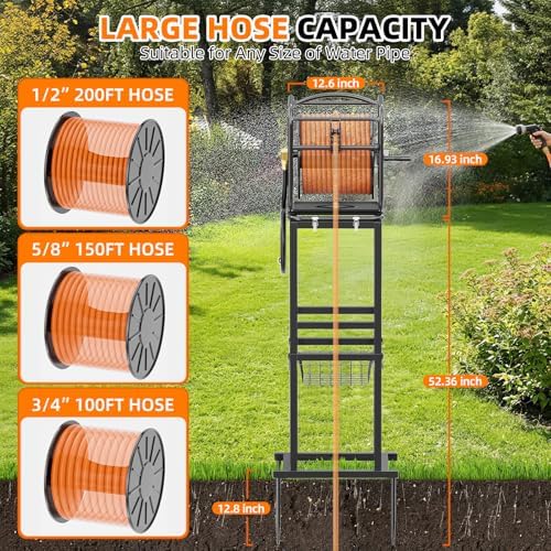 SPECILITE Garden Water Hose Reel, 100-200FT Capacity for Yard, Farm & Ranch - Image 5