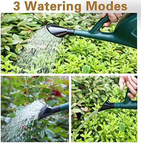 2+ Gallon Watering Can for Outdoor Plants,Large Garden Watering Can with Long Spout, Lid and Detachable Sprinkler Head, Leak Proof Heavy Duty Plastic Watering Pot for Indoor Plants - 9L - Image 4