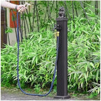 Floor Mounted Faucet Outdoor Water Pipe Vertical Fountain Irrigation Column,304 Stainless Steel Vertical Garden Water Column with Lockable Copper Faucet, 76cm Outdoor Water Pipe for Courtyar by Unknown