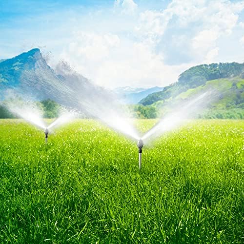 2 Pack Rotating Tripod Sprinkler, 360 Degree Automatic Rotating Irrigation Watering Sprinklers, Telescoping Tripod Sprinkler for Large Area, Yard, Garden, Lawn, Household Automatic Irrigation System - Image 5