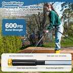 Garden Hose 50ft Lightweight, Non-Expanding, Leak-Proof Metal Connector, No-Knot No-Tangle, Easy to Store and Carry, Wear-Resistant, 3/4GHT Flexible Water Hose, Hose for Yard, Garden, Outdoor - Image 6