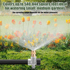 Tioncy 4 Pack Metal Lawn Sprinklers with Adjustable Brass Nozzle, Grey - Image 6