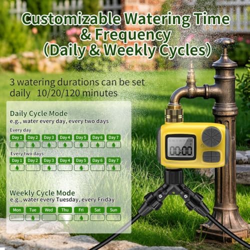 Drip Irrigation System, 165FT Garden Watering System with Water Timer - Image 3